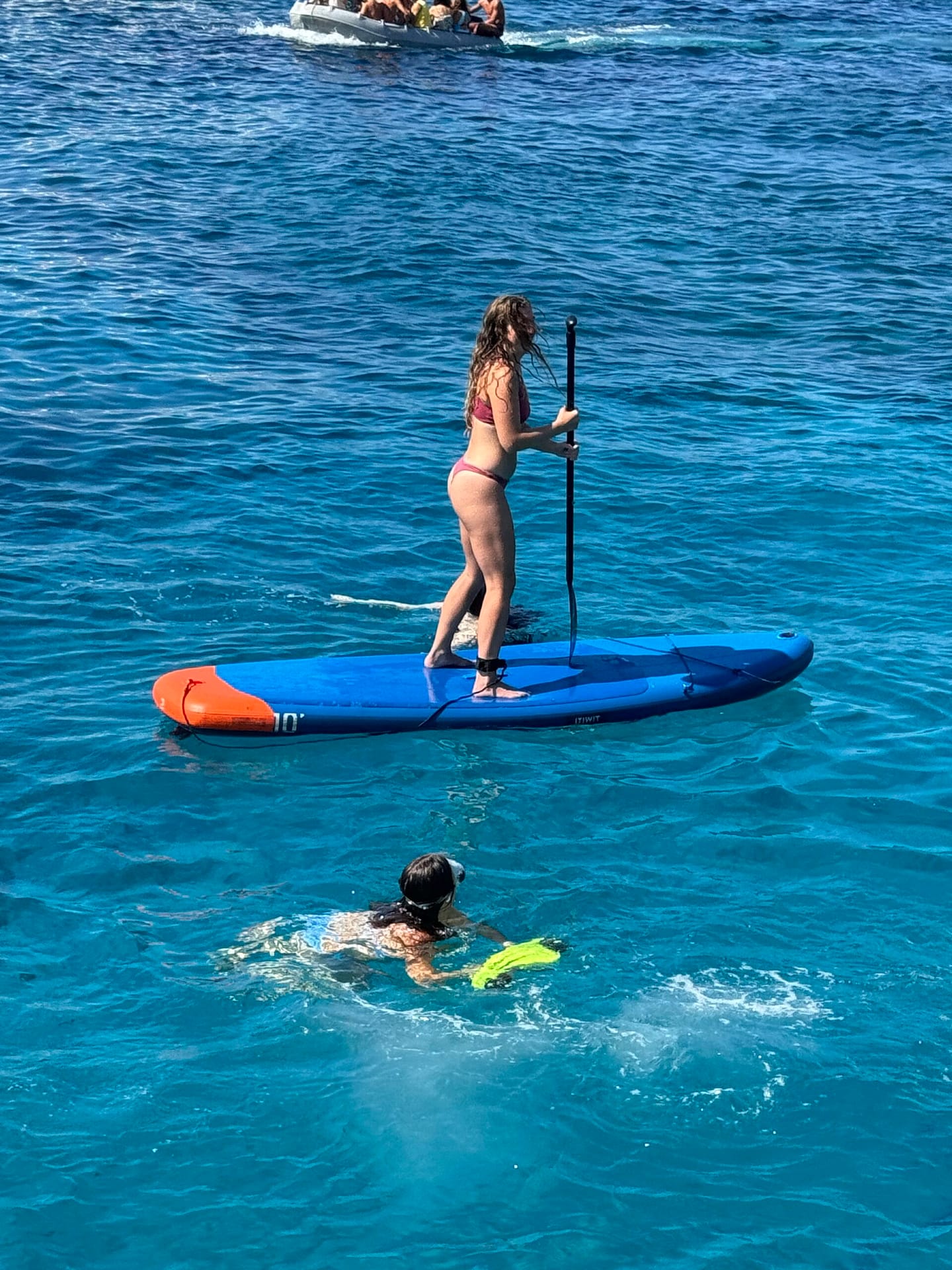 Tuffi e bagno con gli ospiti