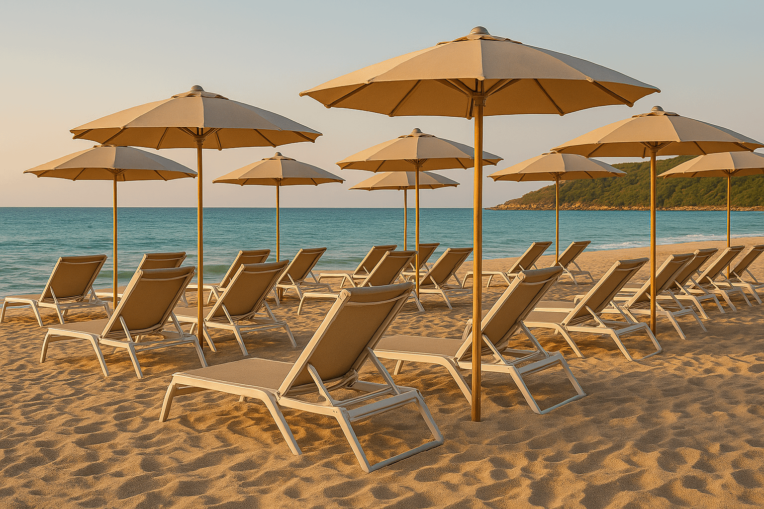 Ombrelloni e lettini: forniture balneari per hotel e stabilimenti in Sardegna