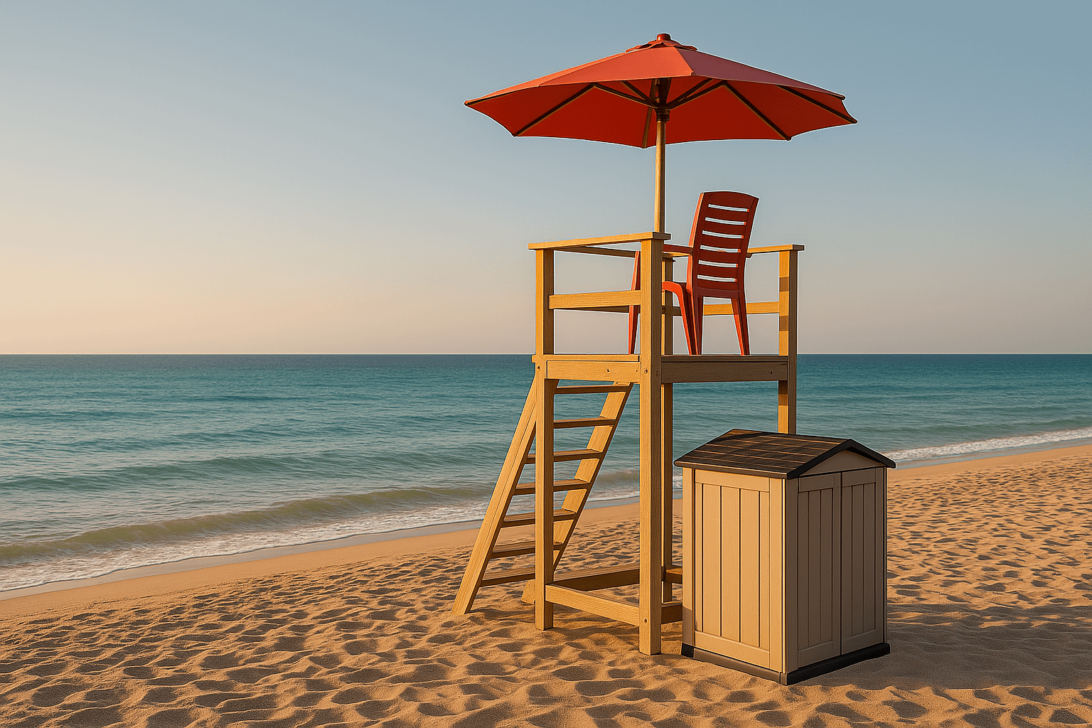 Torrette di salvataggio e postazioni spiaggia attrezzate